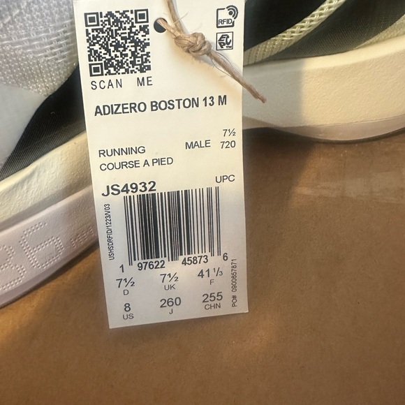 Adidas White and Black Sneakers with Red Accents - Picture 6 of 6